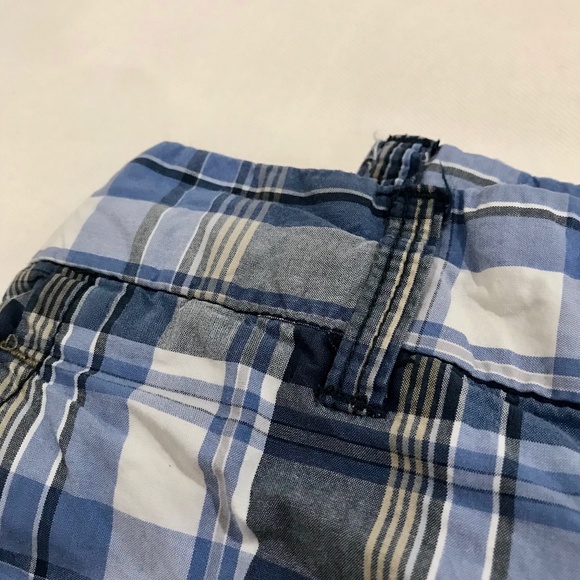 Blue/Gray Plaid Shorts - Picture 4 of 5